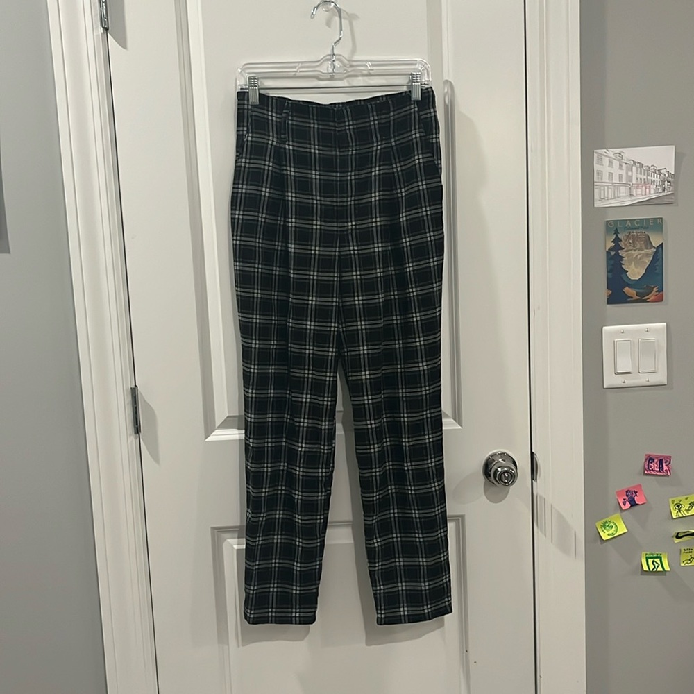 High Rise Plaid Pants